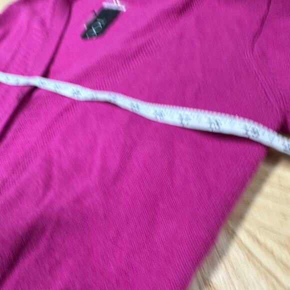 TOCCIN NY NWT Felicity Long Sleeve Ribbed Knit Sweater Dress Fuchsia Size Small - Picture 7 of 9